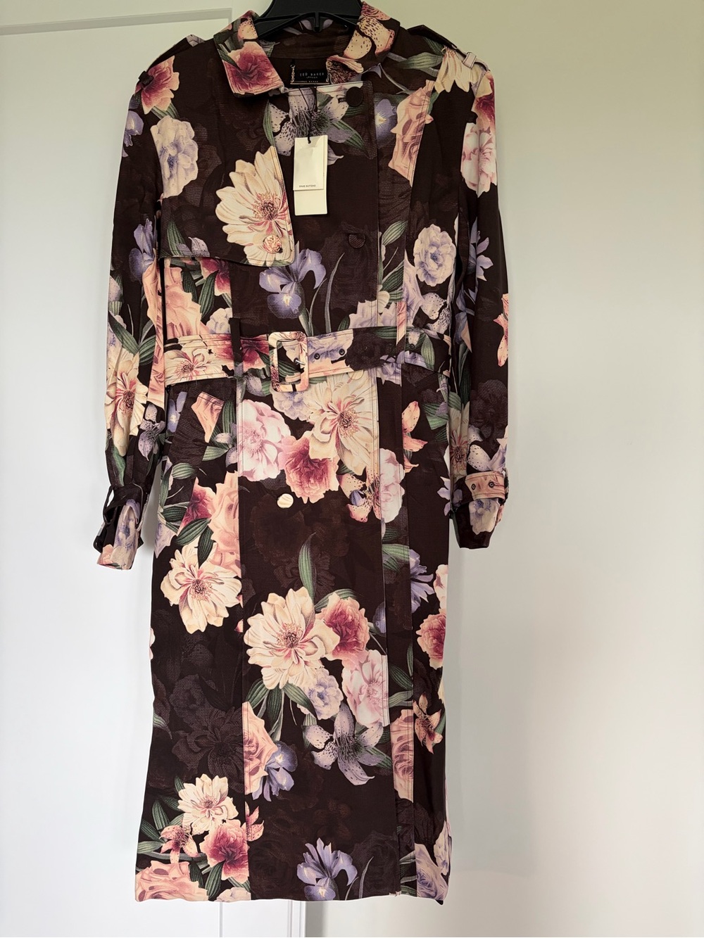 NWT Ted Baker Floral Trench Coat
